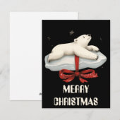 Polar Bear Christmas Card Feiertagskarte (Vorne/Hinten)