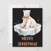 Polar Bear Christmas Card Feiertagskarte (Vorderseite)