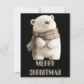 Polar Bear Christmas Card Feiertagskarte (Vorderseite)