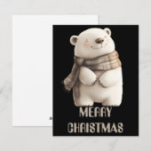 Polar Bear Christmas Card Feiertagskarte (Vorne/Hinten)