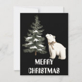 Polar Bear Christmas Card Feiertagskarte (Vorderseite)