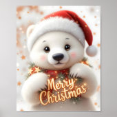 Polar Bear Christmas Digital Poster (Vorne)