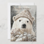 Polar Bear Christmas  Feiertagskarte (Vorderseite)