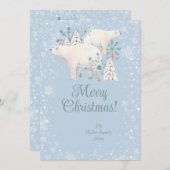 Polar Bear Christmas Feiertagskarte (Vorne/Hinten)