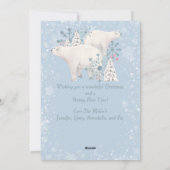 Polar Bear Christmas Feiertagskarte (Rückseite)