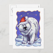 Polar Bear Christmas Feiertagspostkarte (Vorne/Hinten)