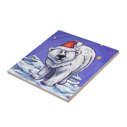 Polar Bear Christmas Fliese (Seite)