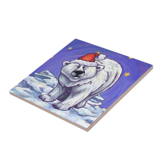 Polar Bear Christmas Fliese (Seite)