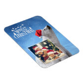 Polar Bear Christmas Foto Magnet Card (Rechte Seite)