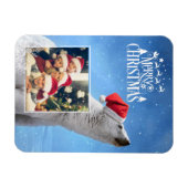 Polar Bear Christmas Foto Magnet Card (Horizontal)