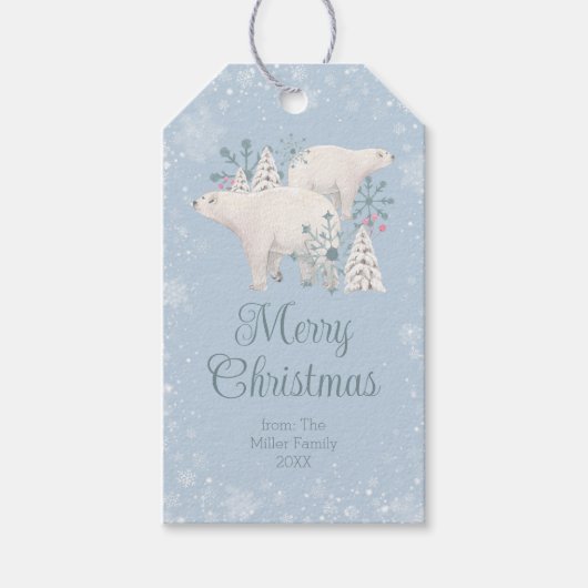 Polar Bear Christmas Geschenkanhänger (Vorderseite)