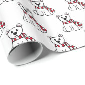 Polar Bear Christmas Geschenkpapier (Rolleneckpunkt)