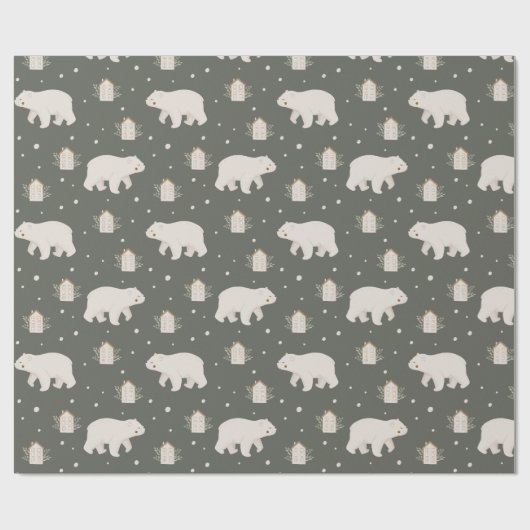 Polar Bear Christmas Geschenkpapier (Flach)