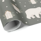 Polar Bear Christmas Geschenkpapier (Rolleneckpunkt)