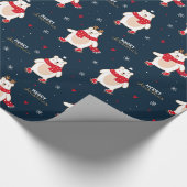 Polar Bear Christmas Geschenkpapier (Ecke)