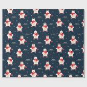 Polar Bear Christmas Geschenkpapier (Flach)
