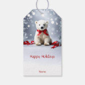 Polar Bear Christmas Gift Tag Geschenkanhänger (Rückseite)