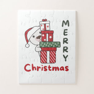 Polar Bear Christmas Gift Winter Animals Polar Puzzle
