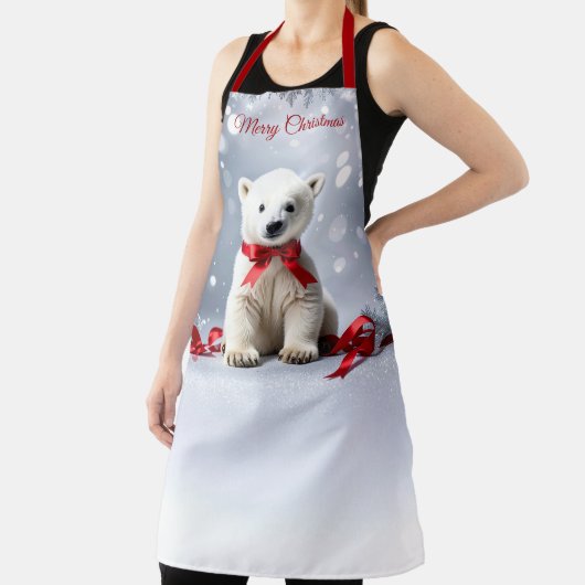 Polar Bear Christmas Holiday Apron Schürze (InSitu)