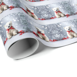 Polar Bear Christmas Holiday Wrapping Paper Geschenkpapier
