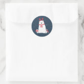 Polar Bear Christmas ID851 Classic Round Sticker (Tasche)