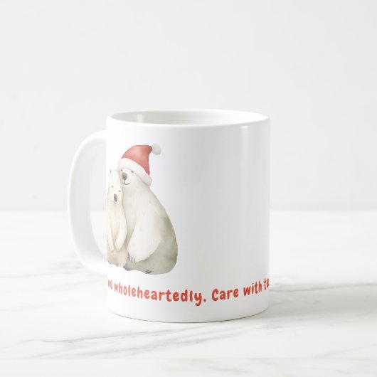 Polar Bear Christmas Kaffeetasse (Vorderseite Links)