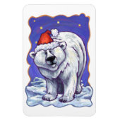 Polar Bear Christmas Magnet (Vertikal)