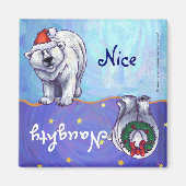 Polar Bear Christmas Magnet (Vorne)