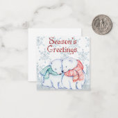 Polar Bear Christmas Mitteilungskarte (Vorderseite/Rückseite Beispiel)