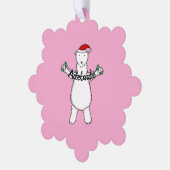 Polar Bear Christmas Ornament Karte (Linke Ecke)