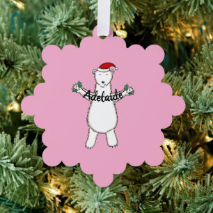Polar Bear Christmas Ornament Karte