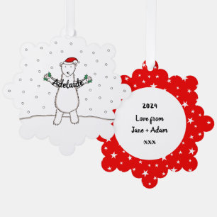 Polar Bear Christmas Ornament Karte