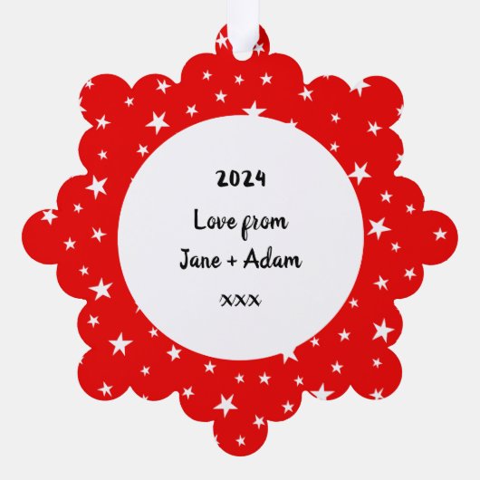 Polar Bear Christmas Ornament Karte (Rückseite)