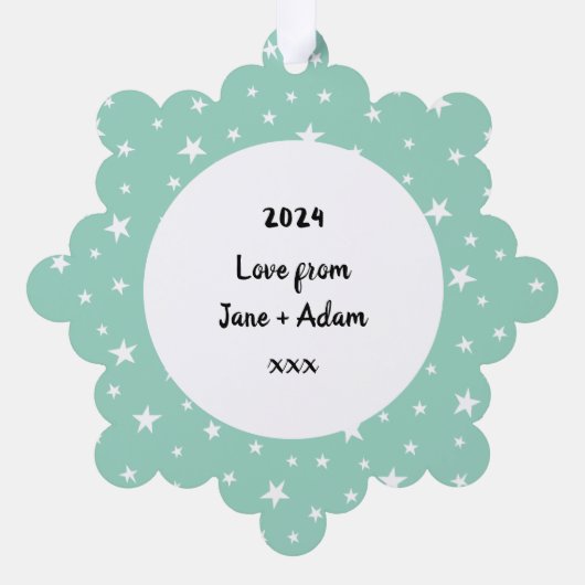 Polar Bear Christmas Ornament Karte (Rückseite)