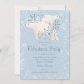 Polar Bear Christmas Party Einladung (Vorderseite)