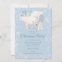 Polar Bear Christmas Party Einladung