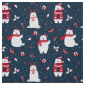 Polar Bear Christmas Pattern ID851 Stoff (Muster)