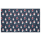 Polar Bear Christmas Pattern ID851 Stoff (Fat Quarter (45,7 x 55,9 cm))