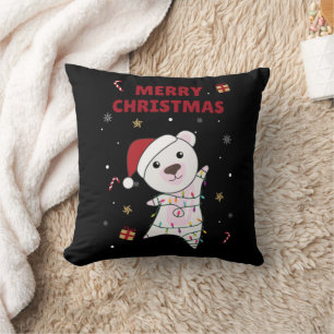 Polar Bear Christmas Snow Winter Animals Polar Thr Kissen