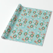Polar Bear Christmas Snowman Wrapping Paper Geschenkpapier (Ungerollt)