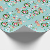 Polar Bear Christmas Snowman Wrapping Paper Geschenkpapier (Ecke)