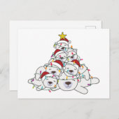 Polar Bear Christmas Tree Funny Animal Christmas P Postkarte (Vorne/Hinten)
