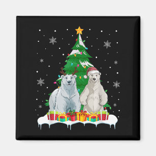 Polar Bear Christmas Tree Lights Santa Reindeer Xm Magnet