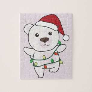 Polar Bear Christmas Winter Animals Polar Bears Ji Puzzle