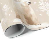 Polar Bear Christmas Winter Geschenkpapier (Rolleneckpunkt)