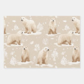 Polar Bear Christmas Winter Geschenkpapier Set (Vorderseite 2)