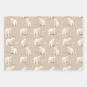 Polar Bear Christmas Winter Geschenkpapier Set (Vorderseite 3)