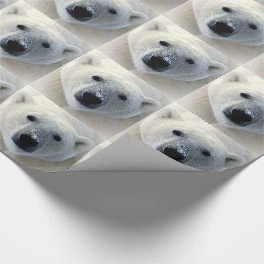Polar Bear Christmas Wrap Paper Geschenkpapier (Ecke)