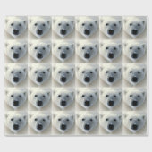 Polar Bear Christmas Wrap Paper Geschenkpapier (Flach)