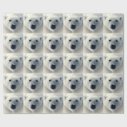Polar Bear Christmas Wrap Paper Geschenkpapier (Flach)